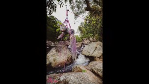 Tattoo Girls Shibari Suspension on public beach in thailand – Bondage BDSM